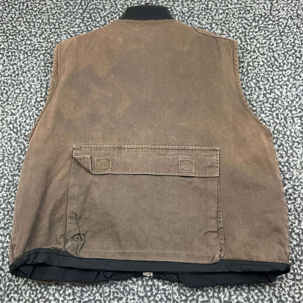 Vintage Orniche Fishing Vest Men Large Brown Multi Pocket Patch Utility L - Picture 2 of 6